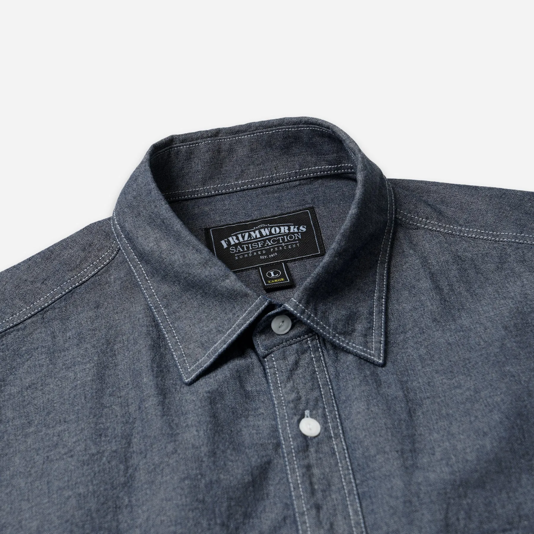 1920's CHAMBRAY WORK SHIRT - INDIGO