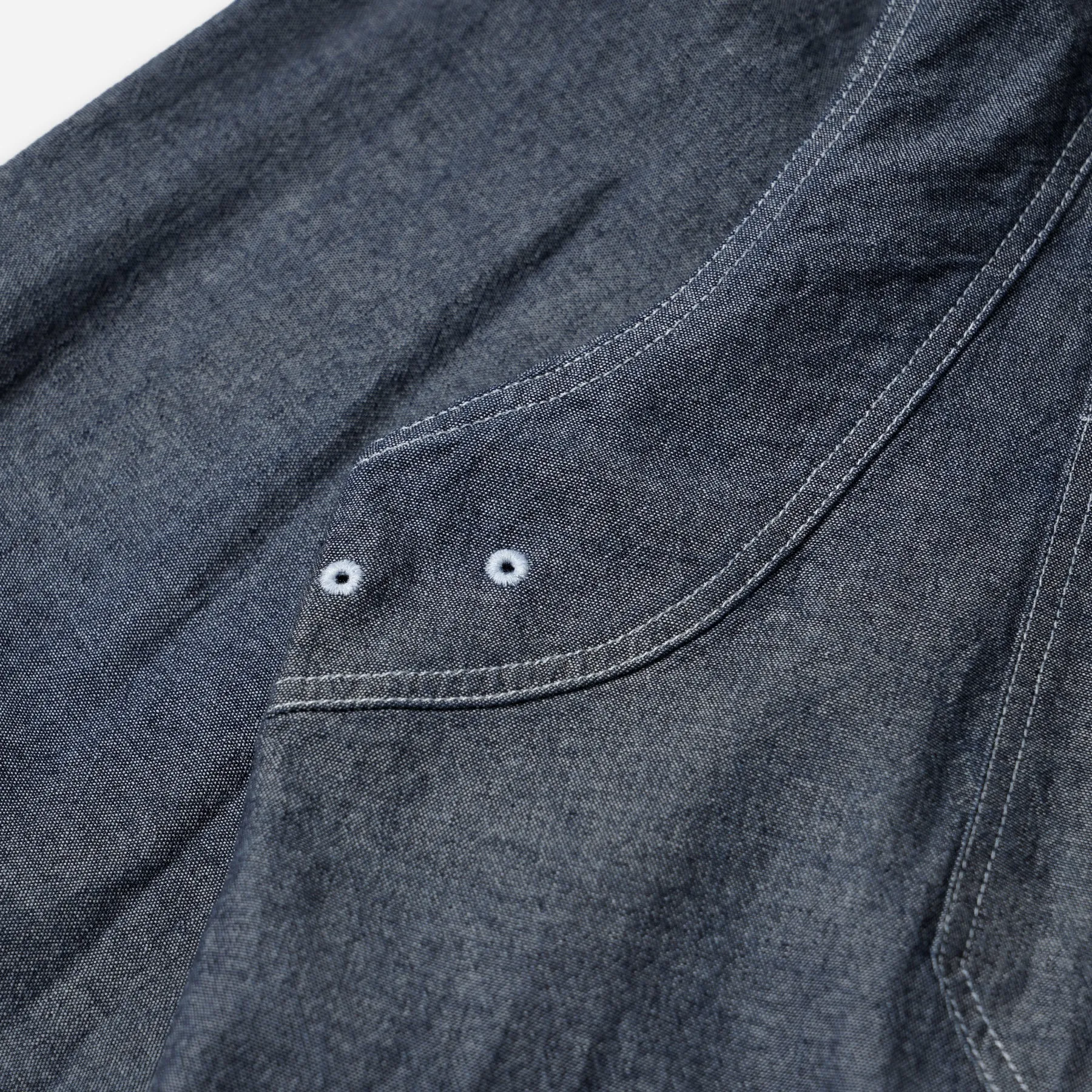 1920's CHAMBRAY WORK SHIRT - INDIGO