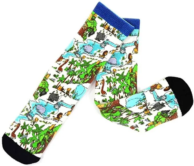 3 Pair Adult Jungle Fun Bamboo Crew Socks