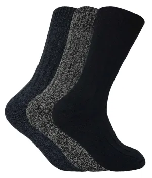 3 Pairs Mens Wool Blend Socks (WB Blue)