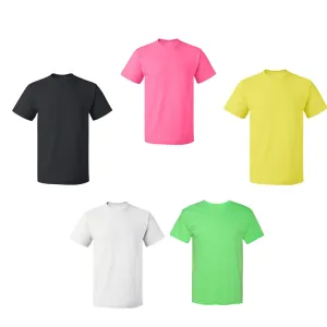 5-Pack 100% Cotton Women's Crew Neck Short Sleeve T-Shirts