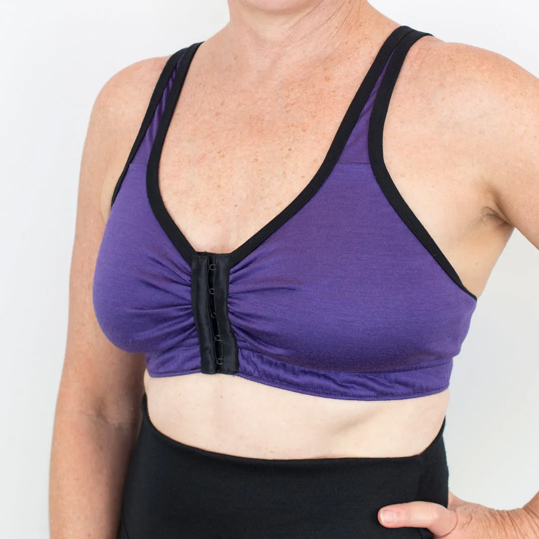 #623 Front Opening Merino Bra