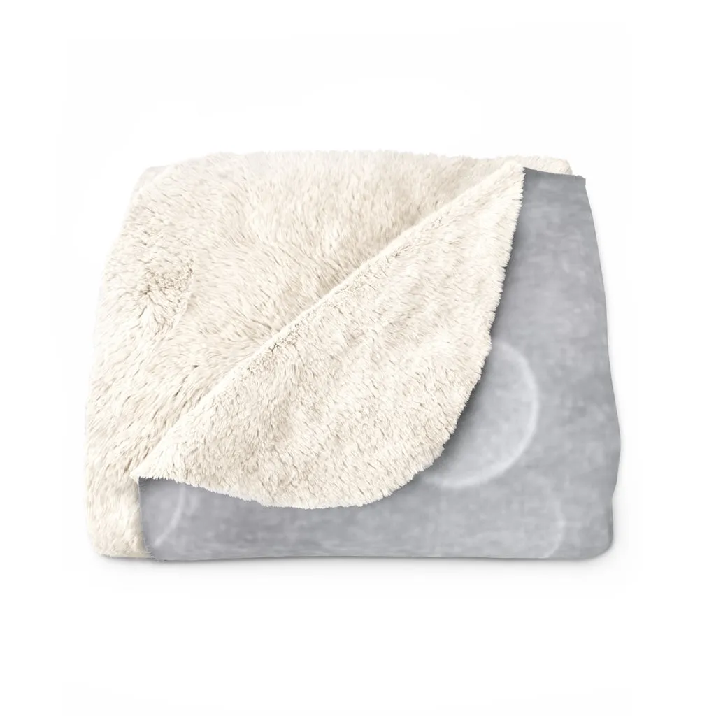 Abstract Comfy Blanket | Gray White Circles