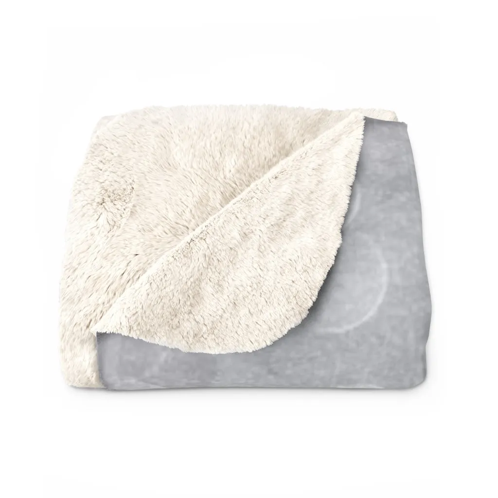 Abstract Comfy Blanket | Gray White Circles