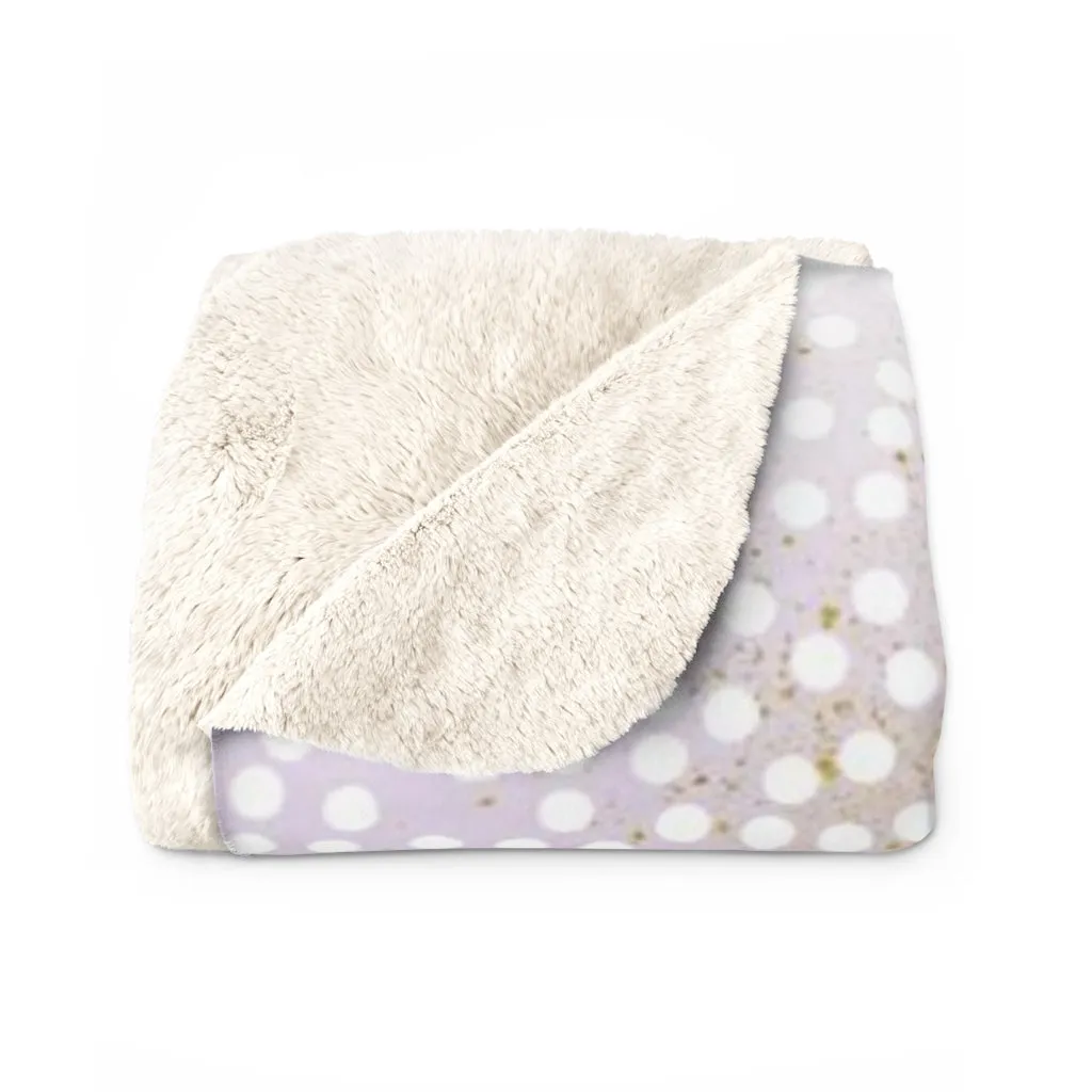 Abstract Comfy Blanket | White Purrple Yellow