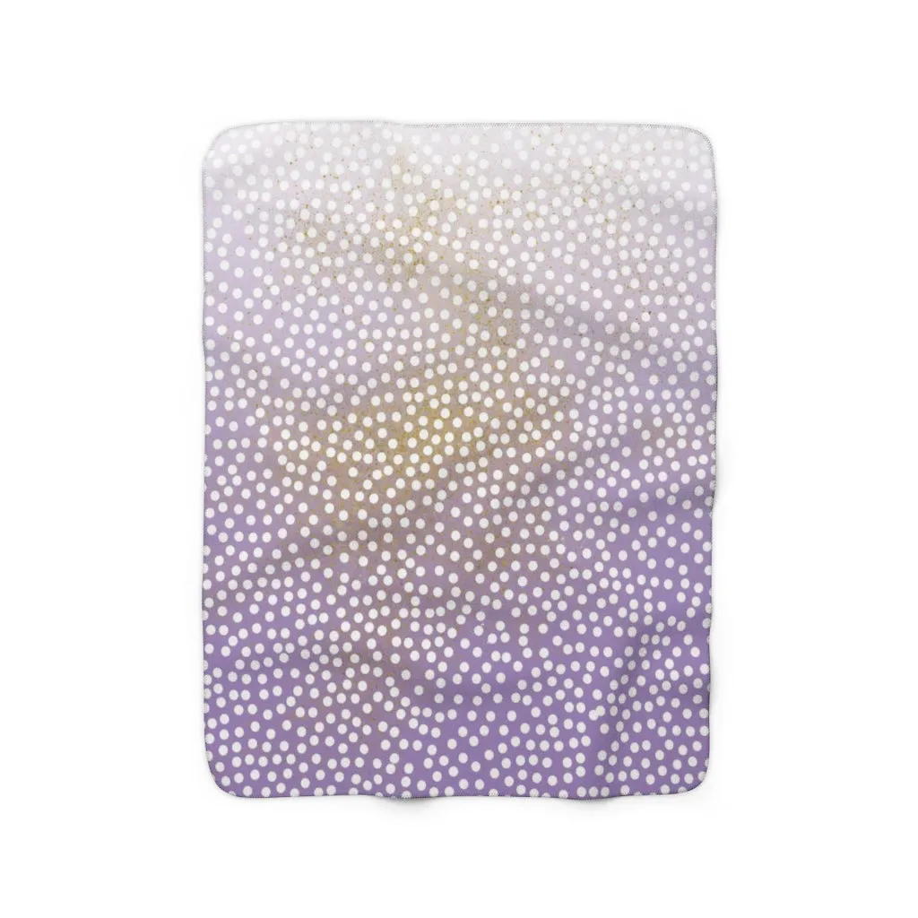 Abstract Comfy Blanket | White Purrple Yellow