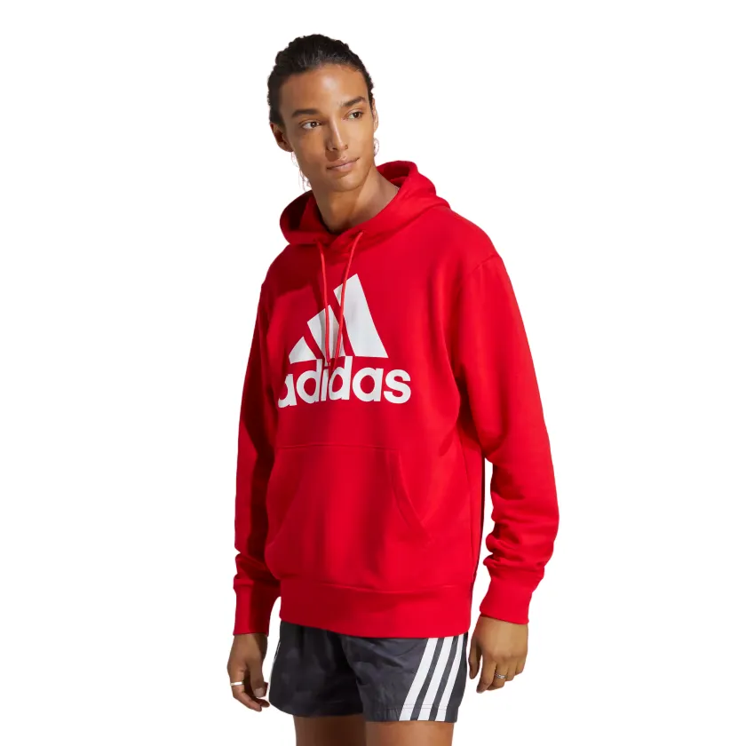 Adidas Essentials Big Logo men's hoodie IC9365 red