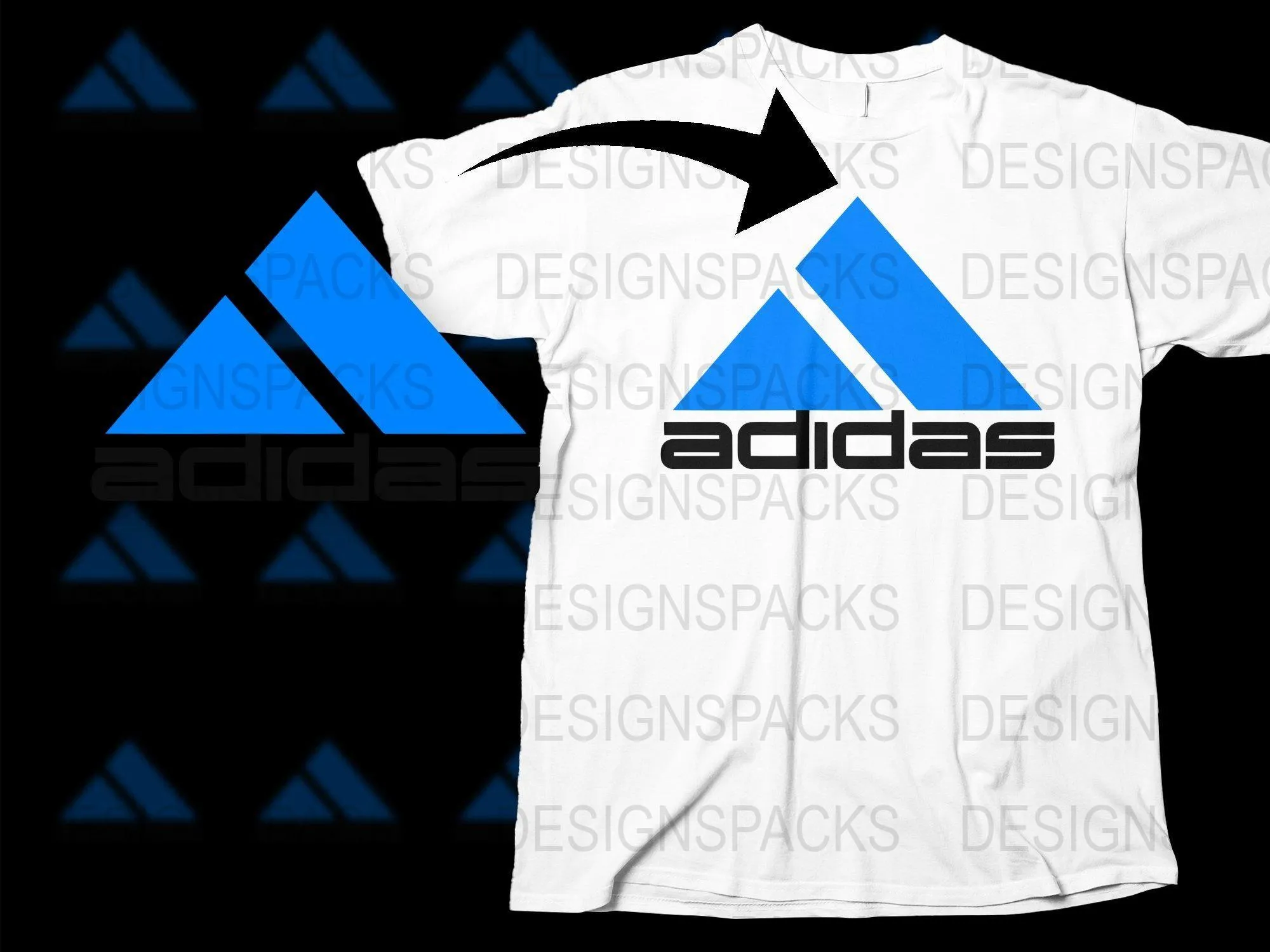 Adidas Retro Logo Design Png Digital Download