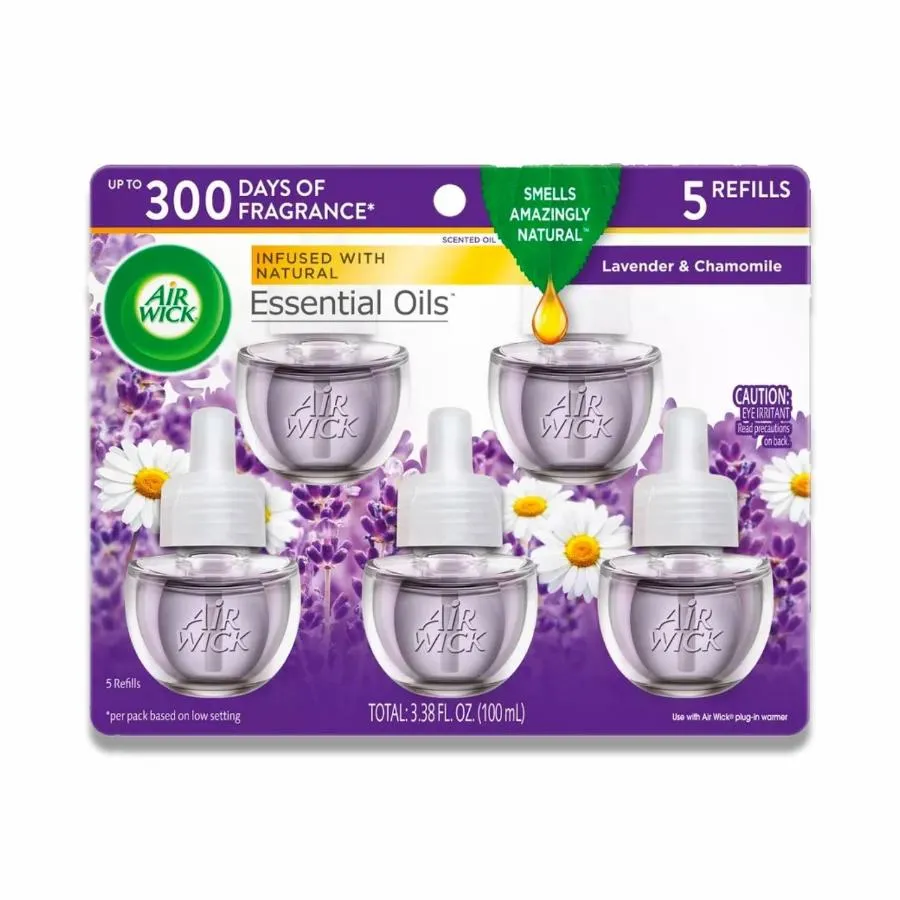 Air Wick - Scented Oil, Lavender & Chamomile - 3.38 Oz - 5 Pack (5 Ct Each)