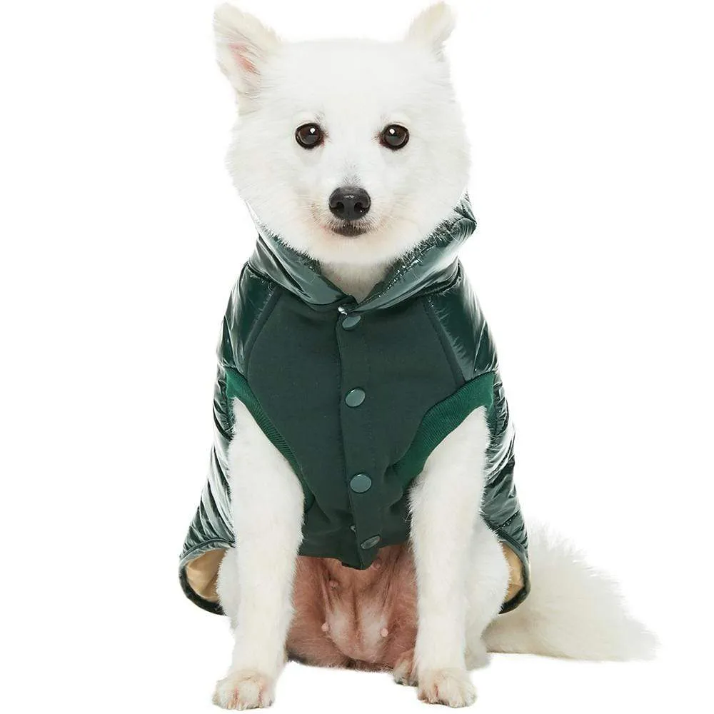 All-weather Quilted Glossy Dog Puffer Jacket