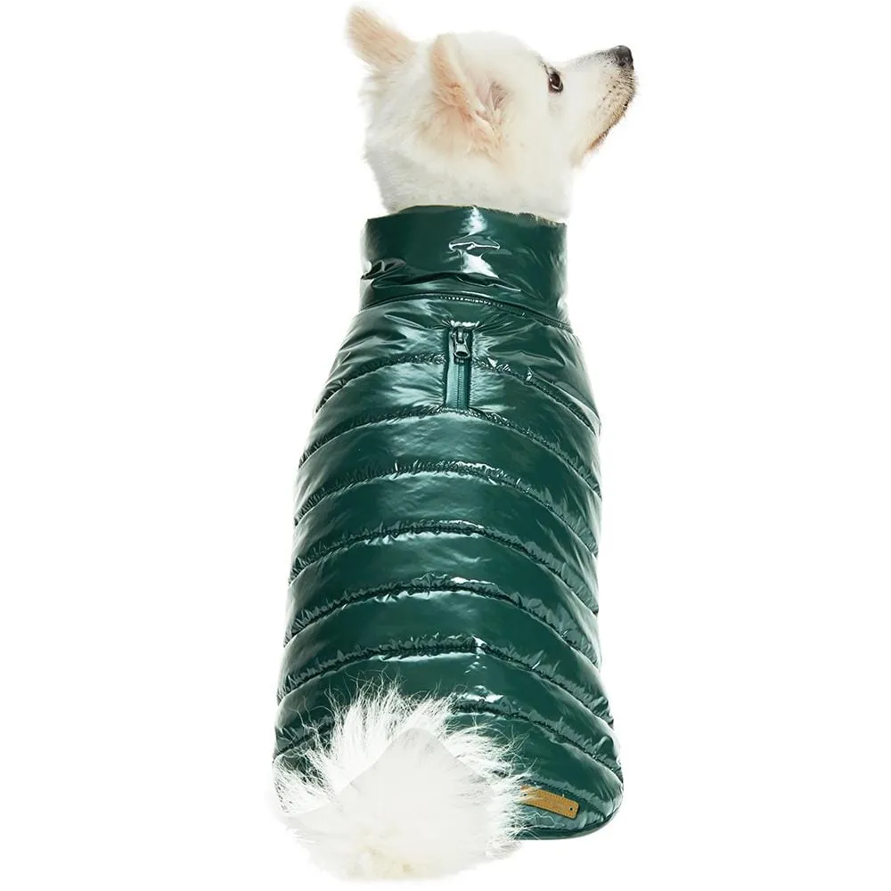 All-weather Quilted Glossy Dog Puffer Jacket