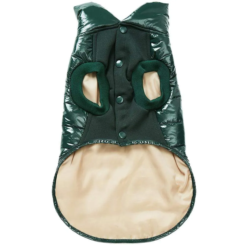 All-weather Quilted Glossy Dog Puffer Jacket