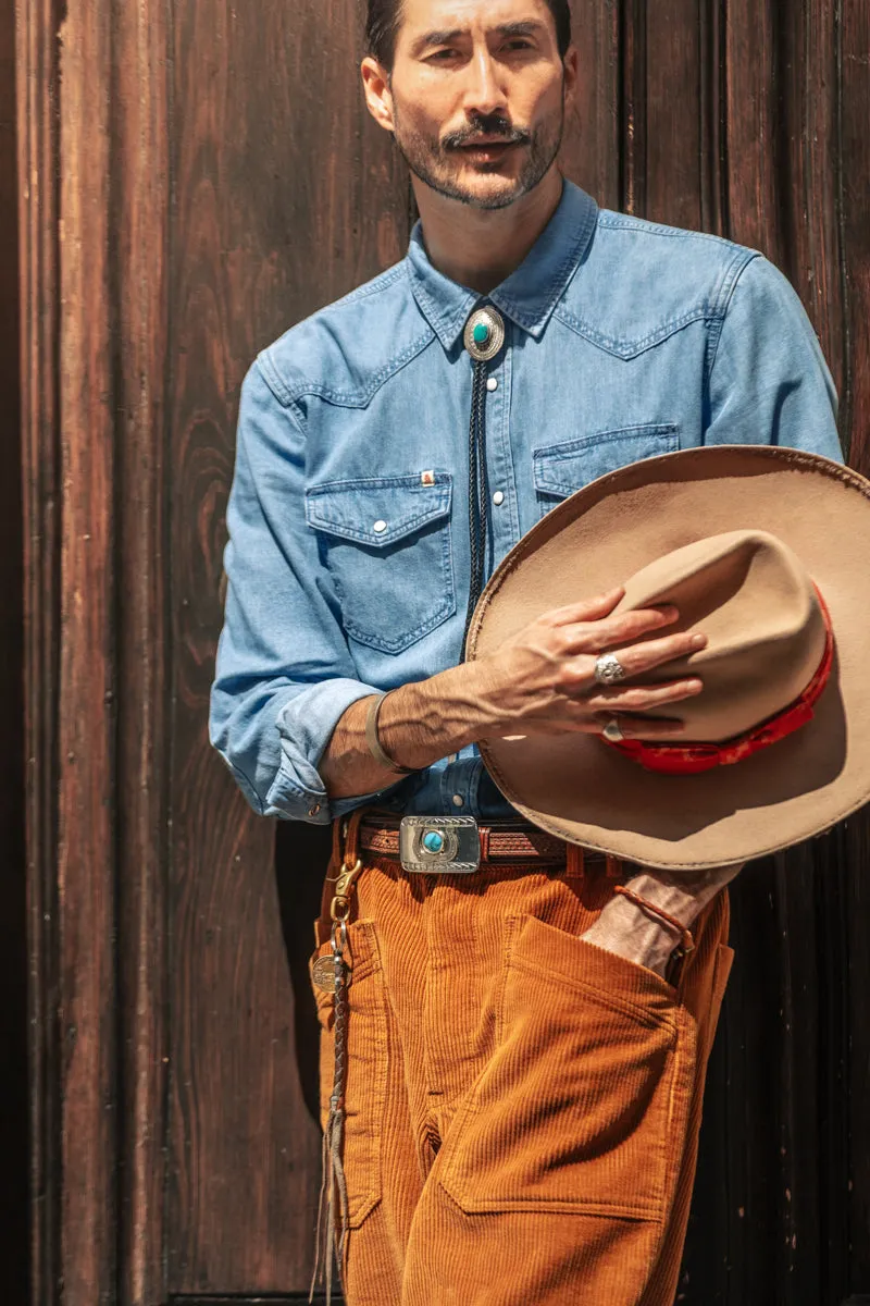 &SONS Boone Washed Denim Blue Shirt