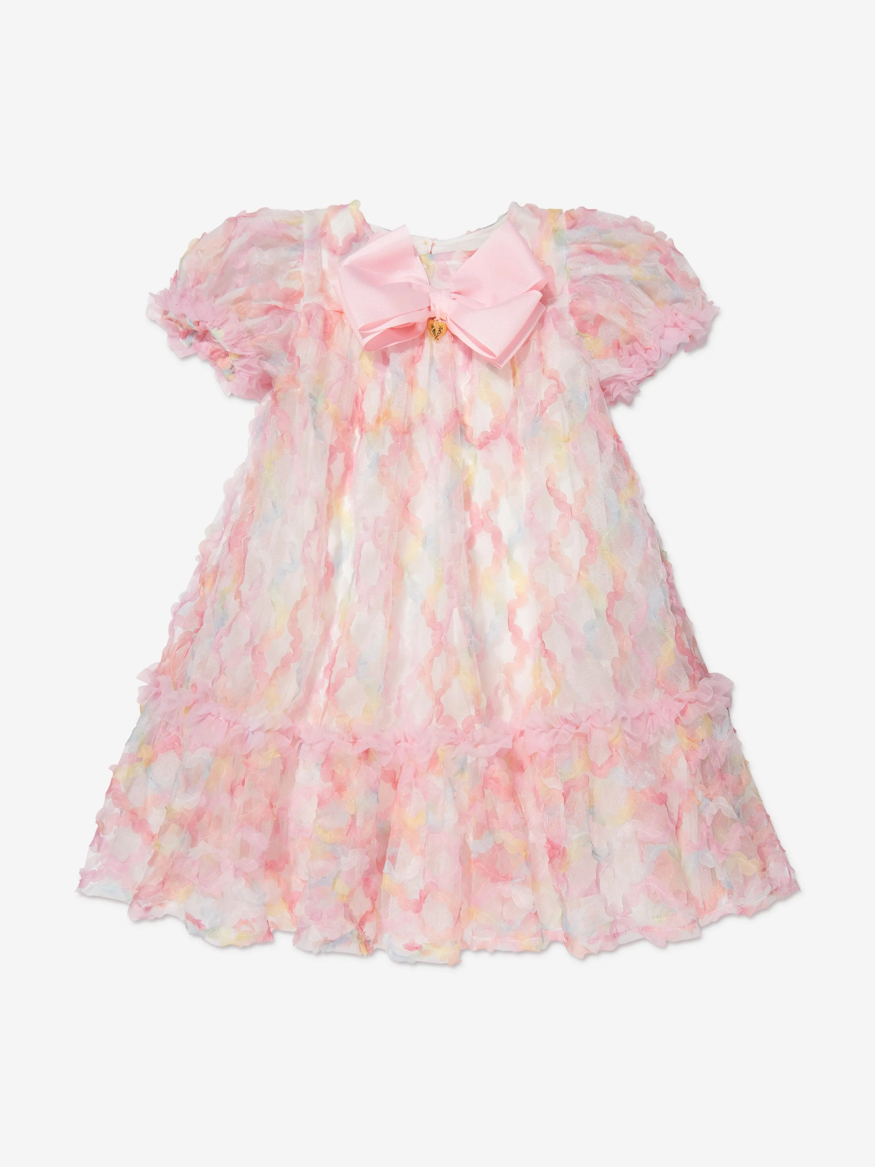 Angels Face Girls Kriskross Dress in Multicolour