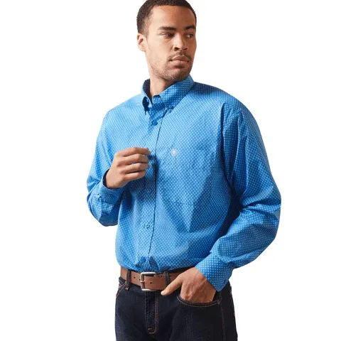 Ariat Men's Lloyd Blue Classic Fit Long Sleeve Shirt