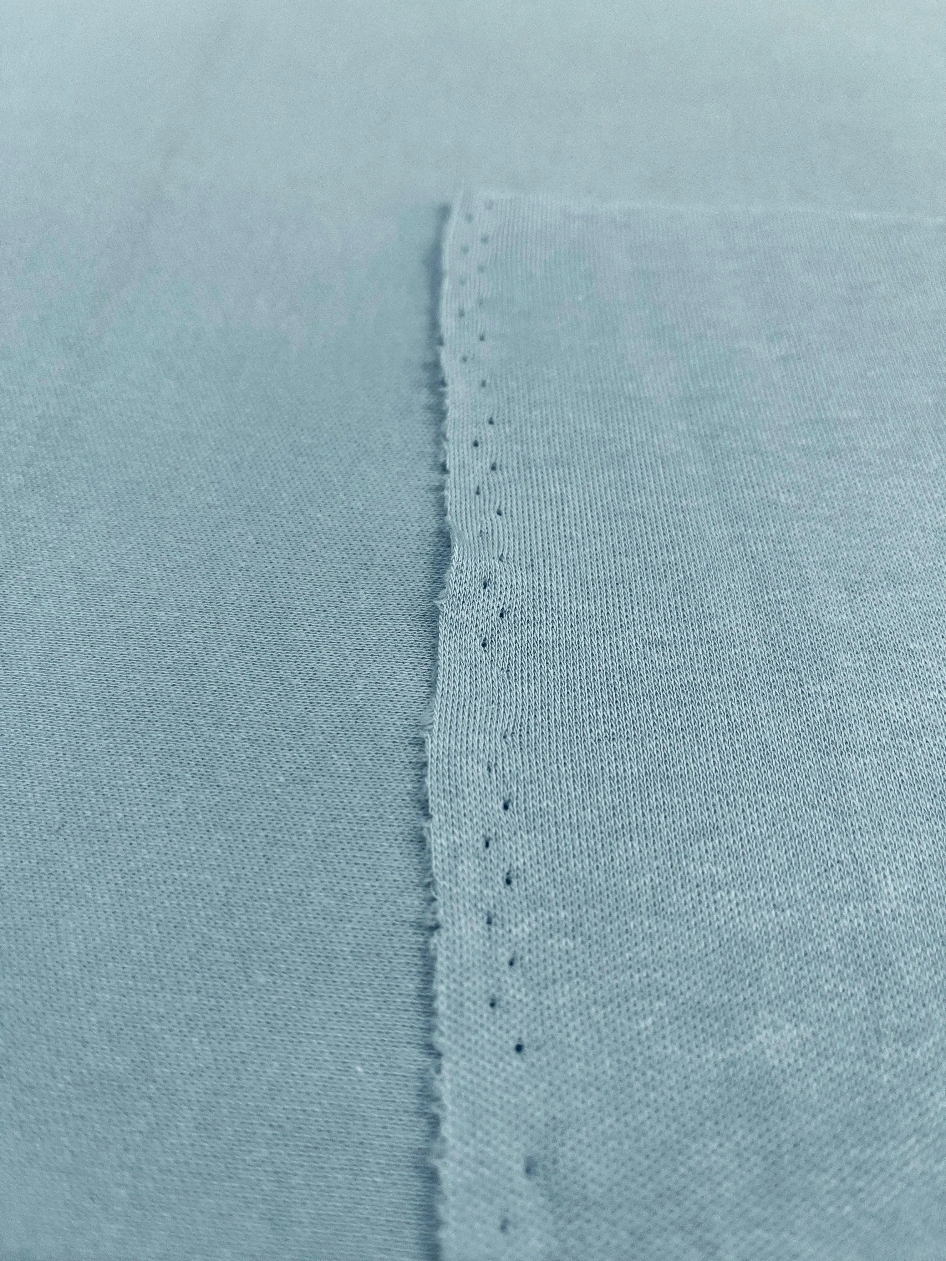 Baby Blue Cotton Interlock Fabric