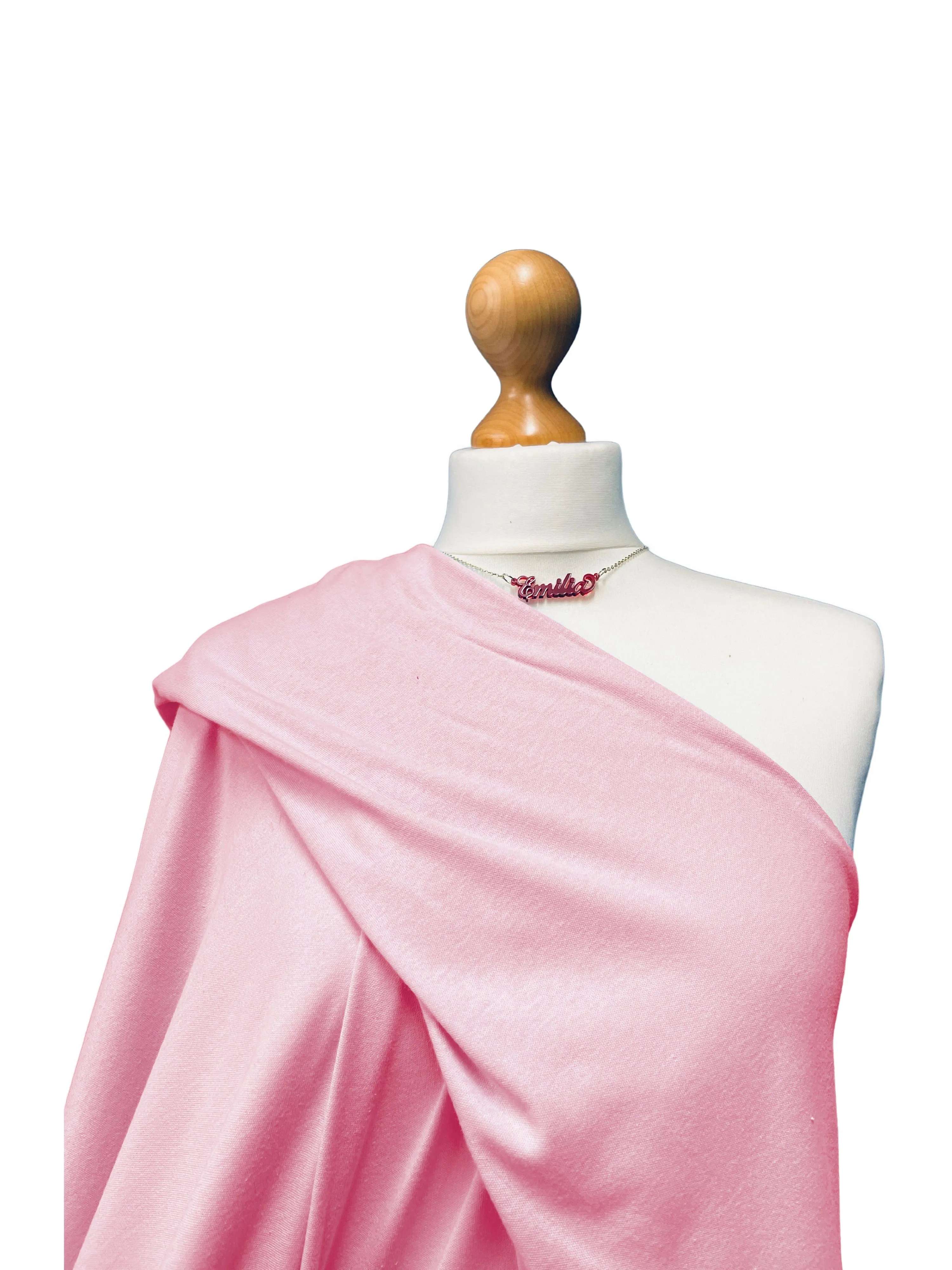 Baby Pink Cotton Interlock Fabric