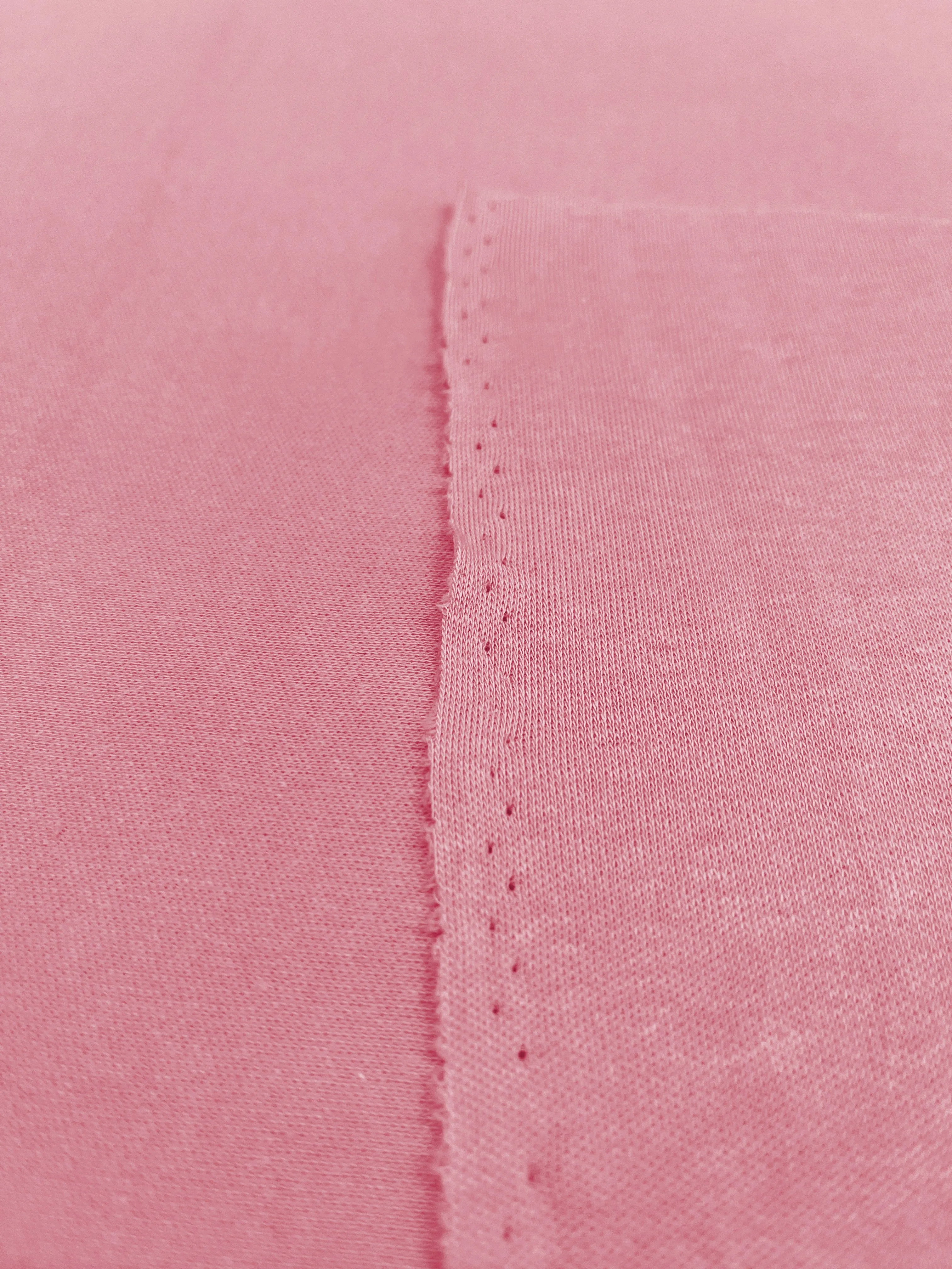 Baby Pink Cotton Interlock Fabric