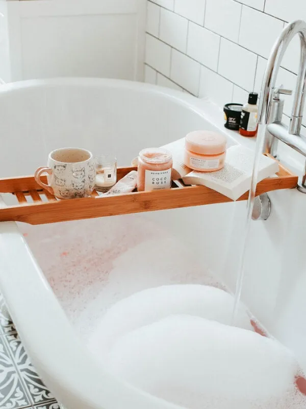 Bamboo Bathroom Caddy Tray Rack - Eco-Friendly