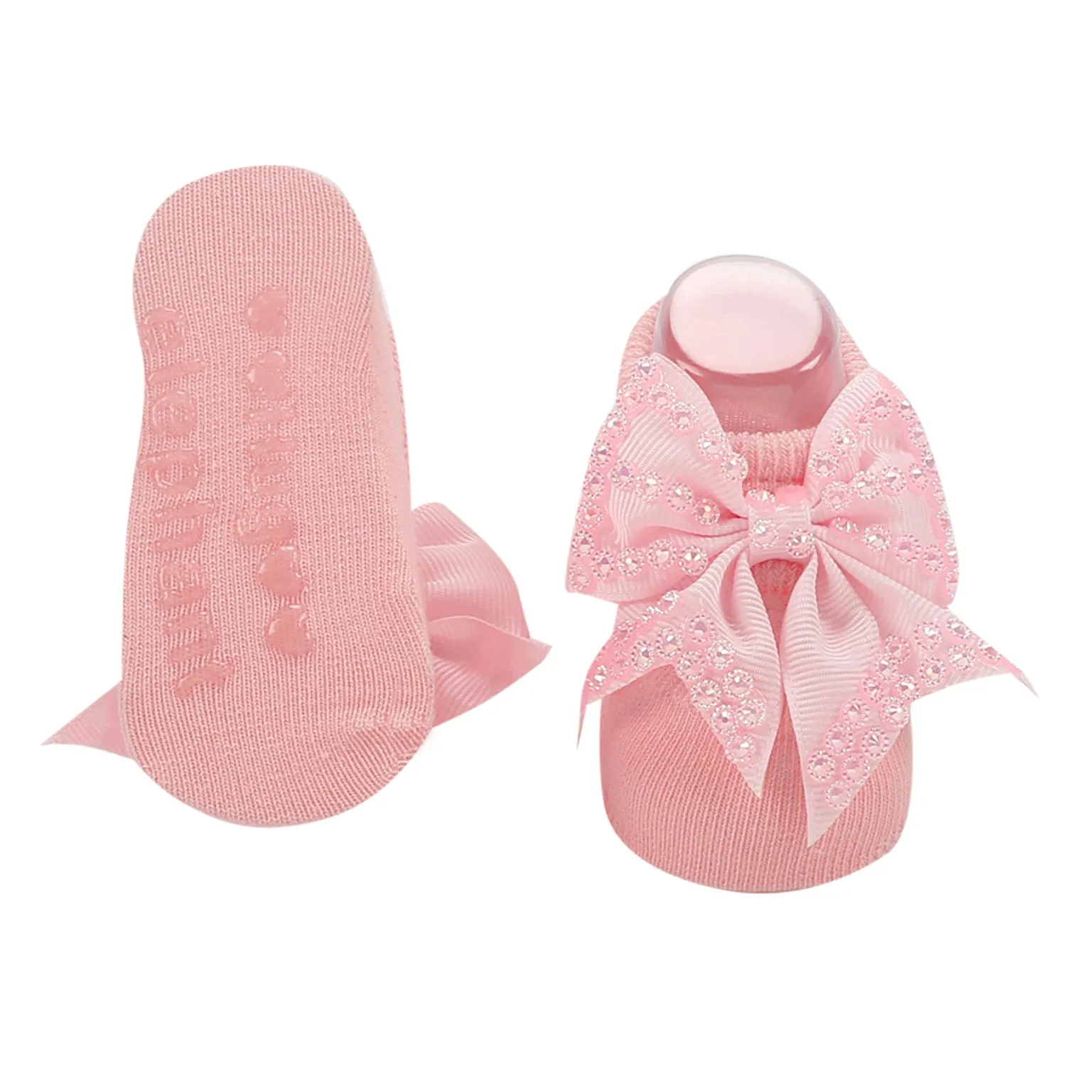 Bedazzled Pink Headband And Socks Set