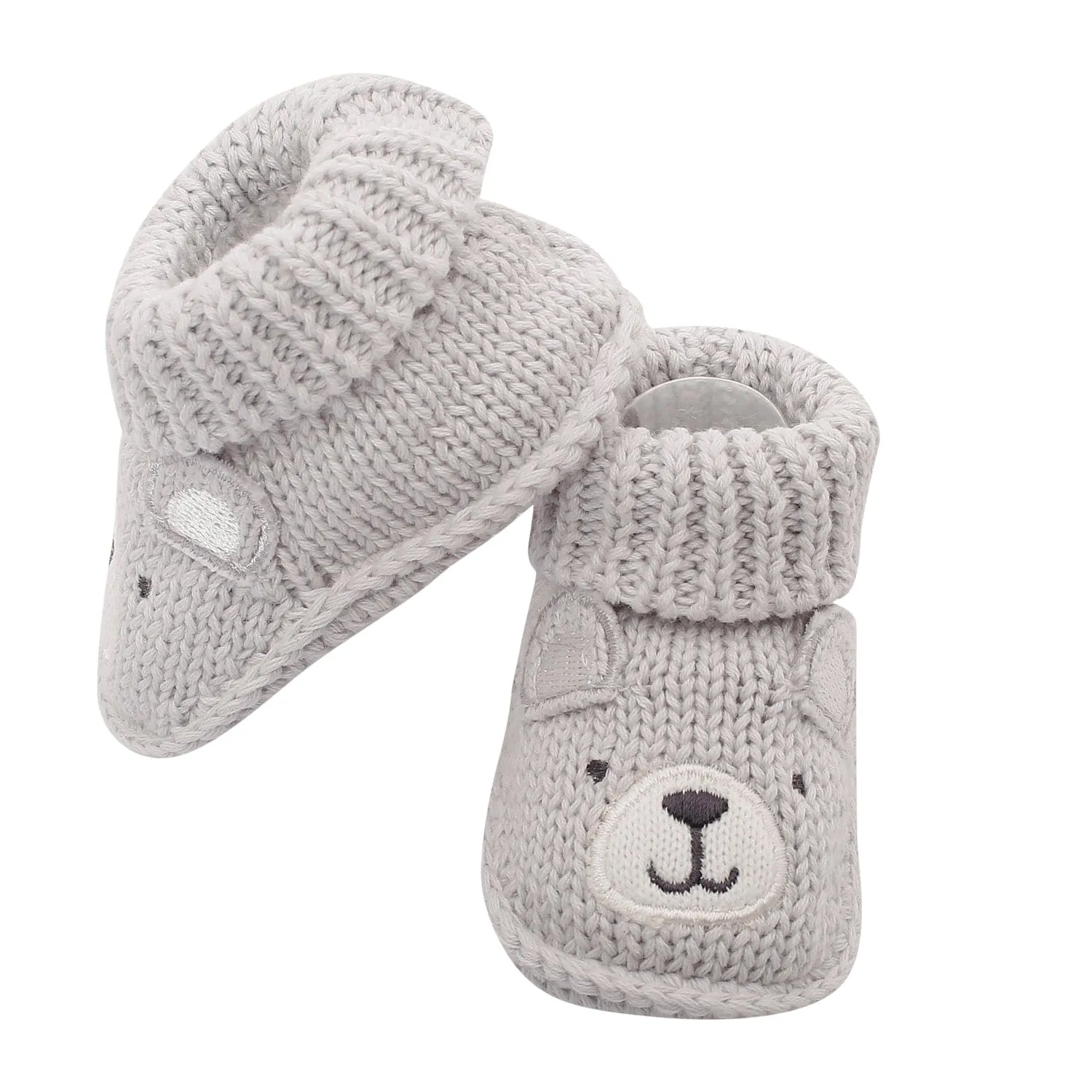 Bff Bear Grey Socks Booties