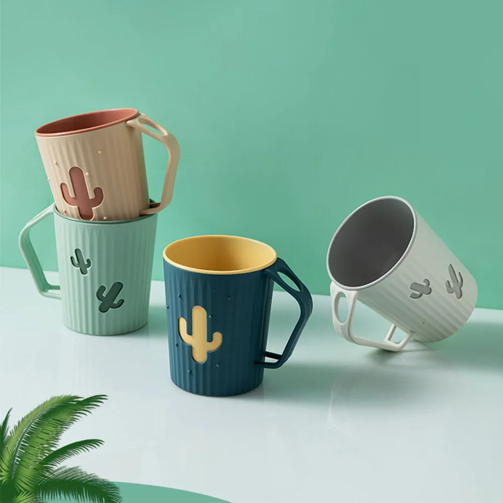 Cactus Plastic Toothbrush Cup, HG0089