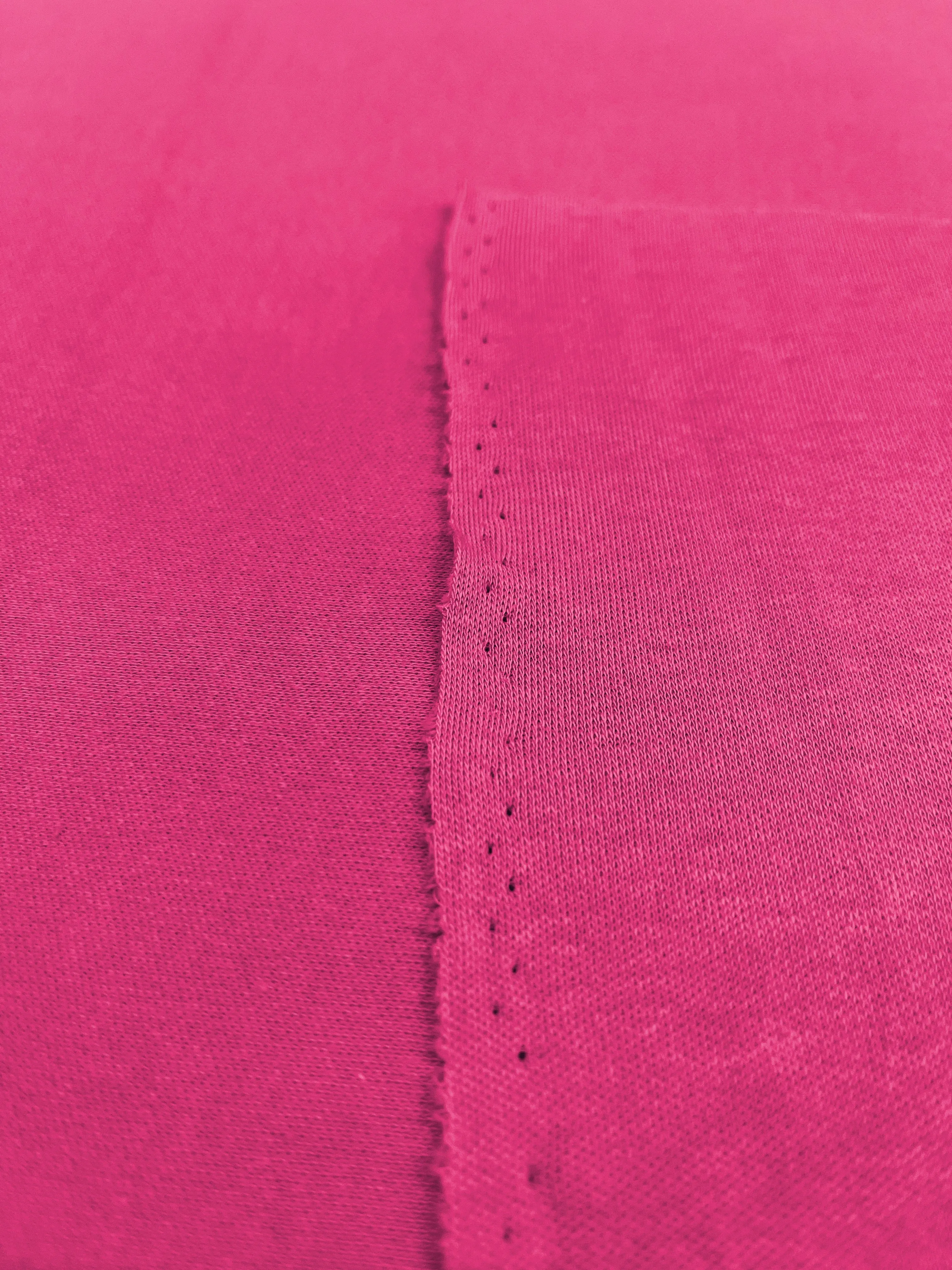 Cerise Cotton Interlock Fabric