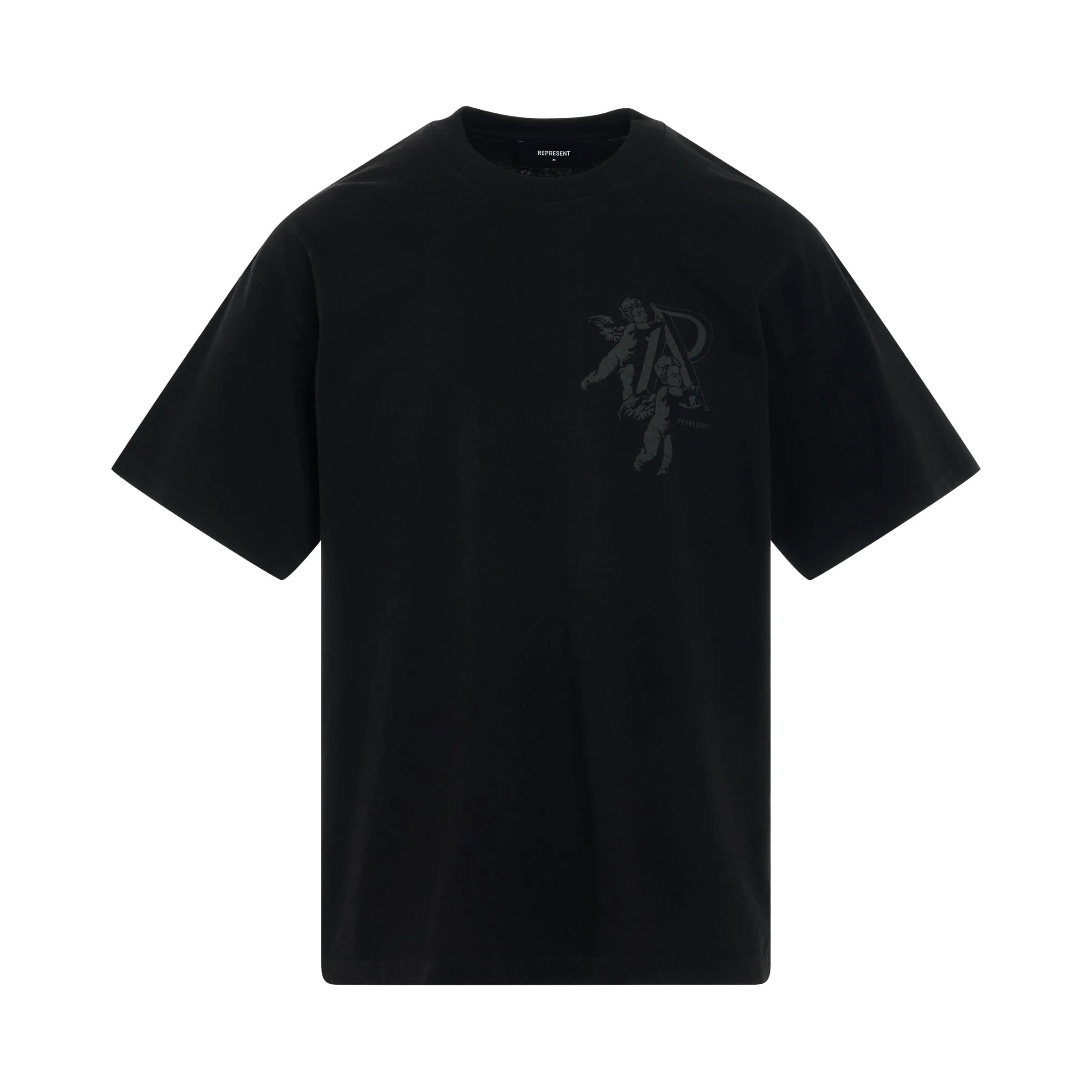 Cherub Initial T-Shirt in Black