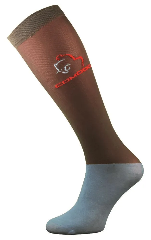 COMODO - Microfibre Horse Riding Socks (6-8 / Brown)