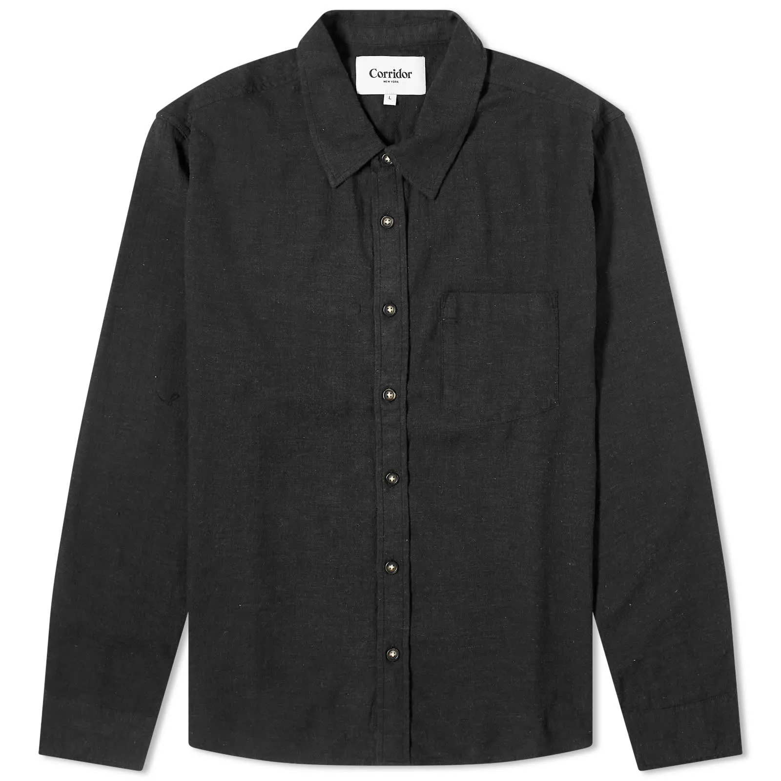 Corridor Lyocell Flannel Shirt, black