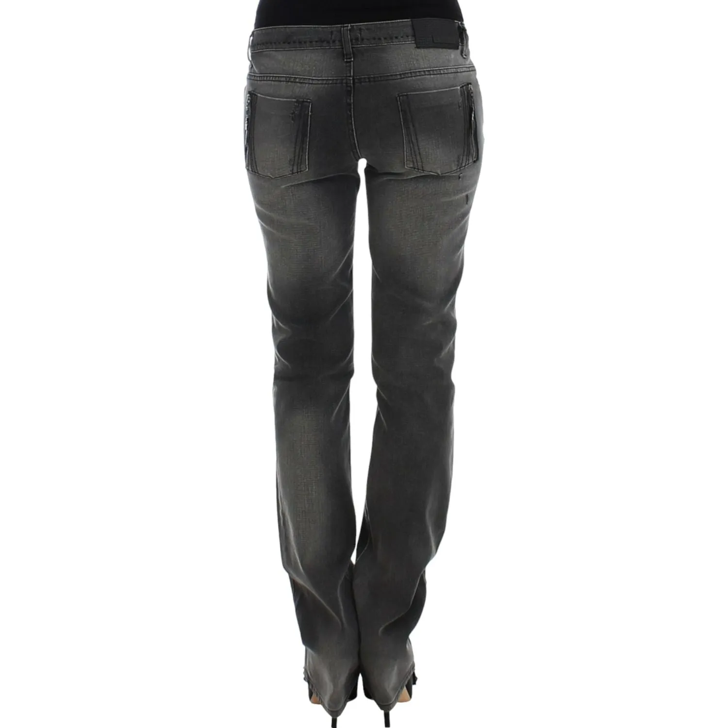 Costume National Chic Gray Straight Leg Denim Delight