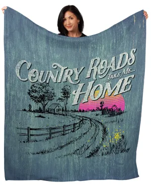 Country Girl® Country Roads 50" x 60" Minky Blanket