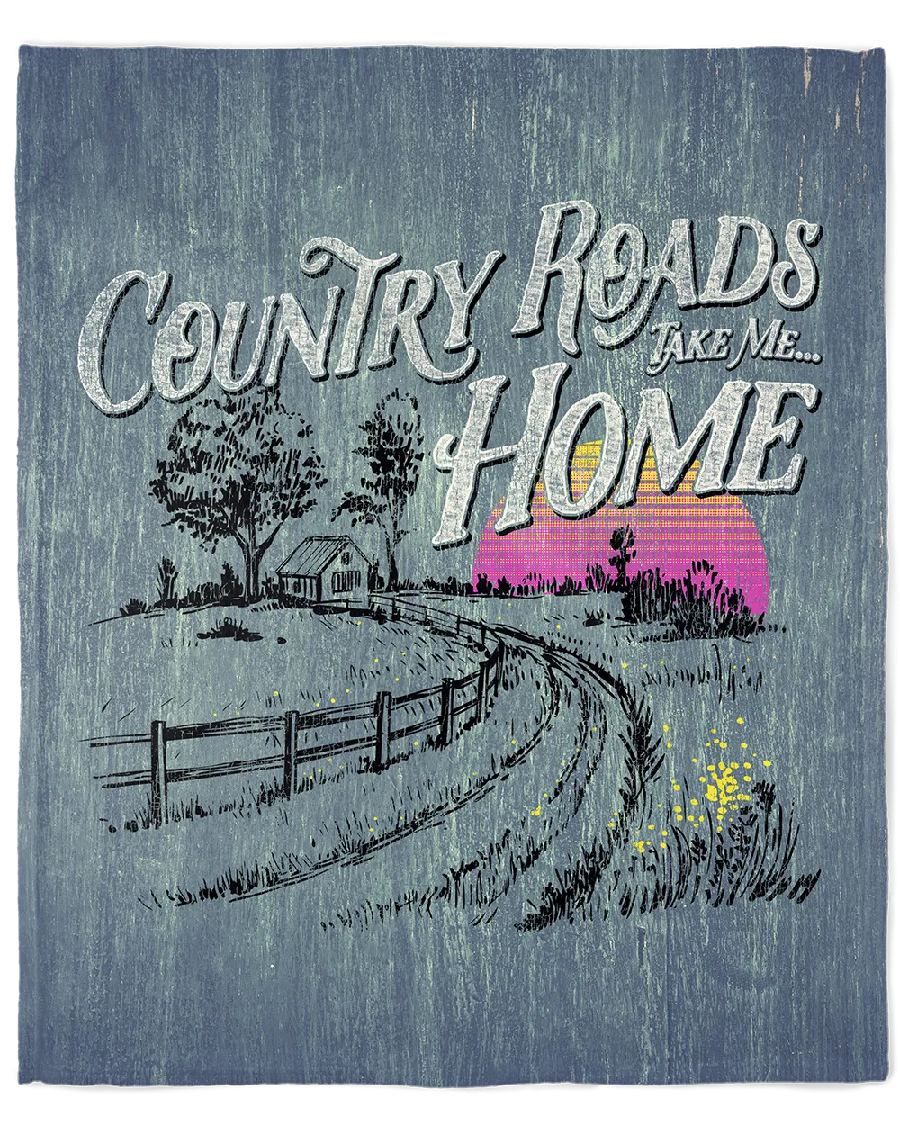 Country Girl® Country Roads 50" x 60" Minky Blanket