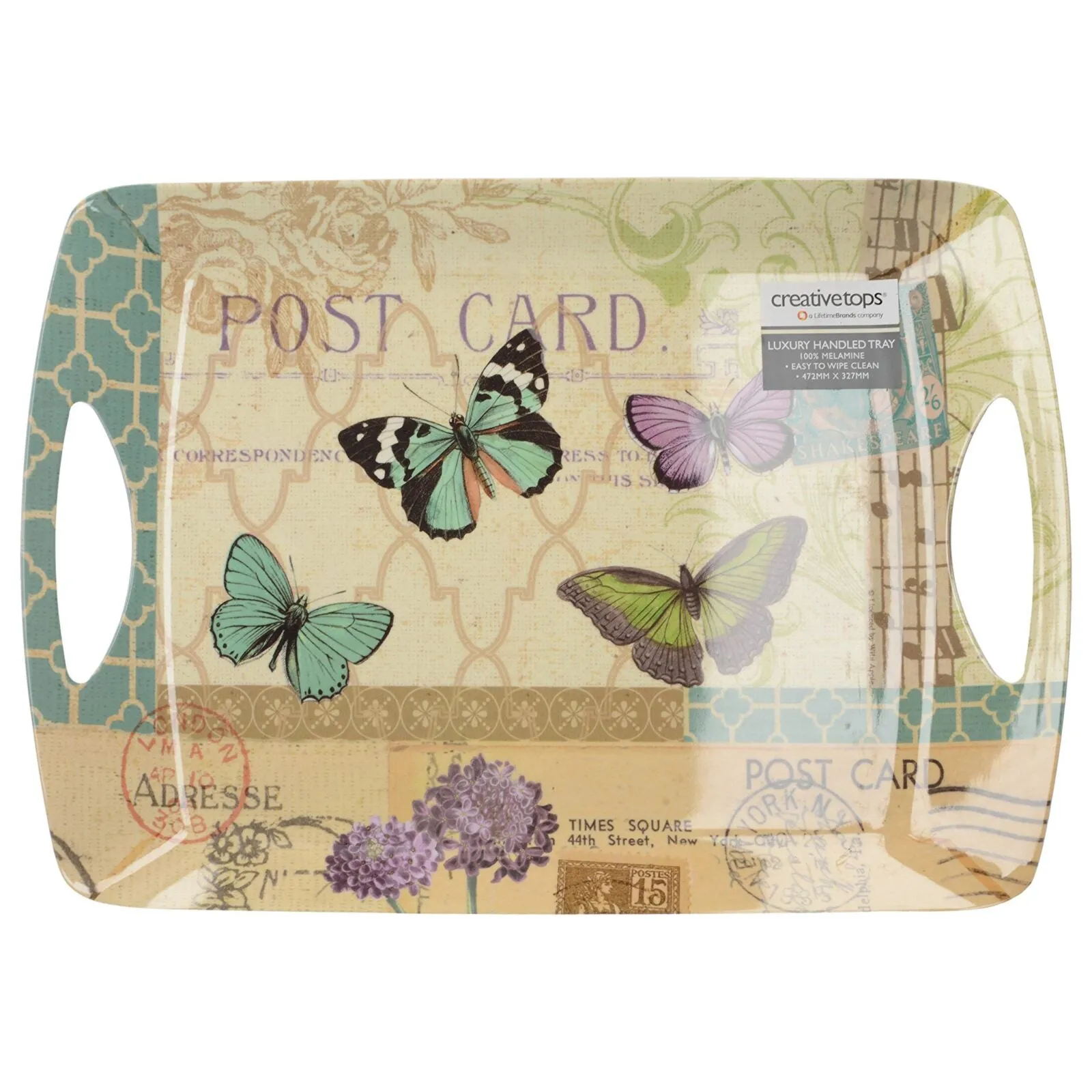 Creative Tops Postcard Large Handled Tray