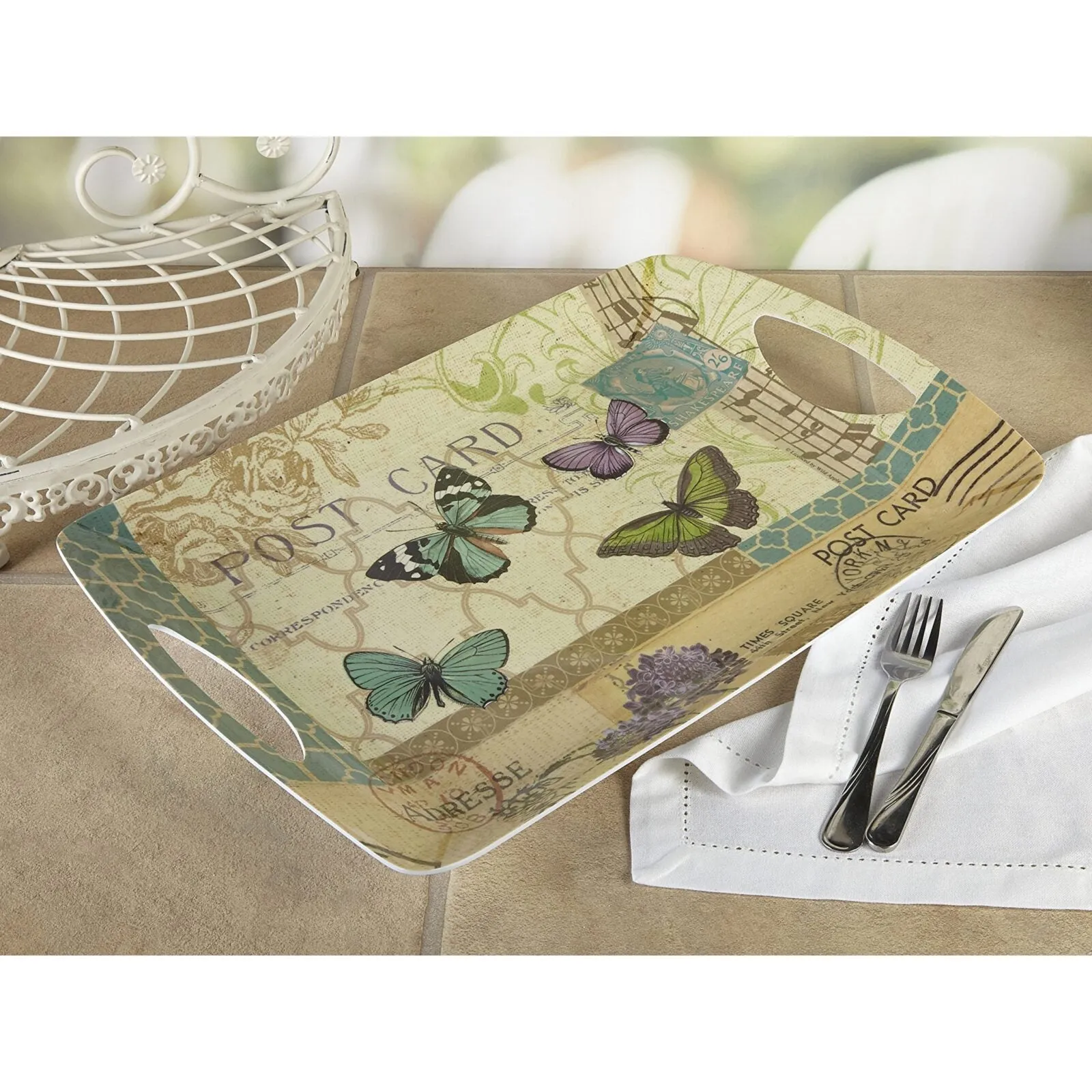 Creative Tops Postcard Large Handled Tray