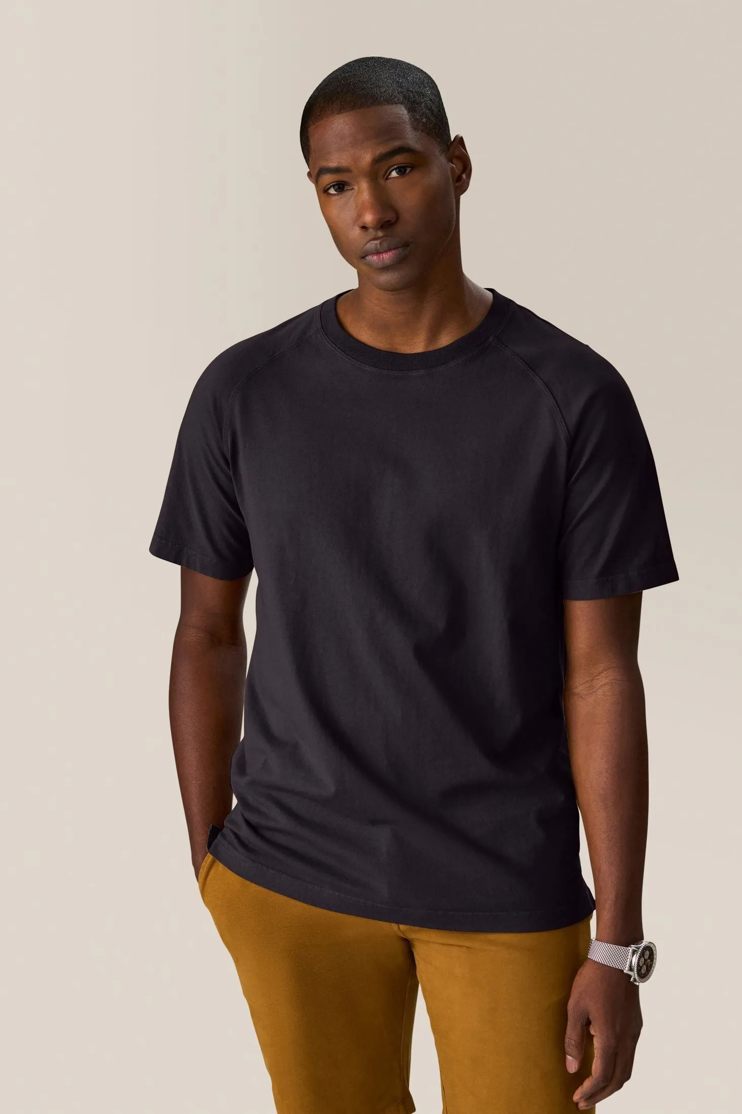 Crew Tee | Textured Cotton Jersey