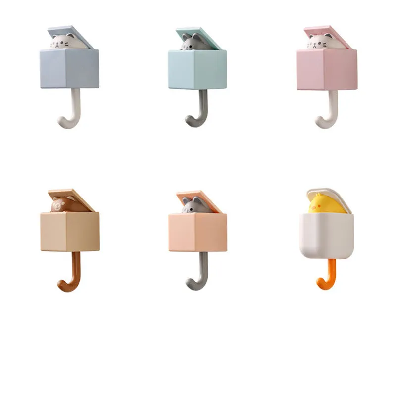 Cute Animal Punch Hole Clothes Hanging Hook, HG0098