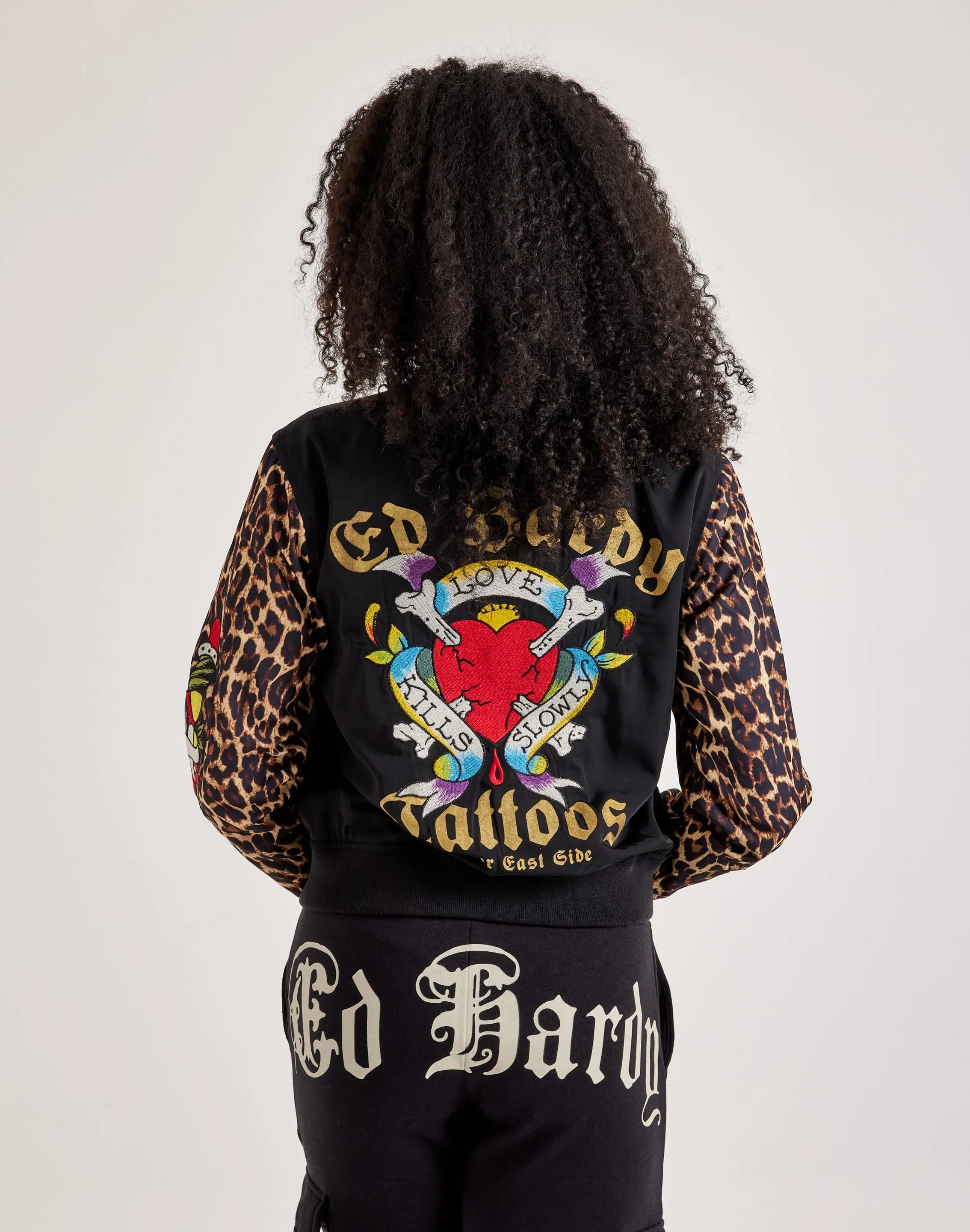 Ed Hardy Leopard Varsity Jacket