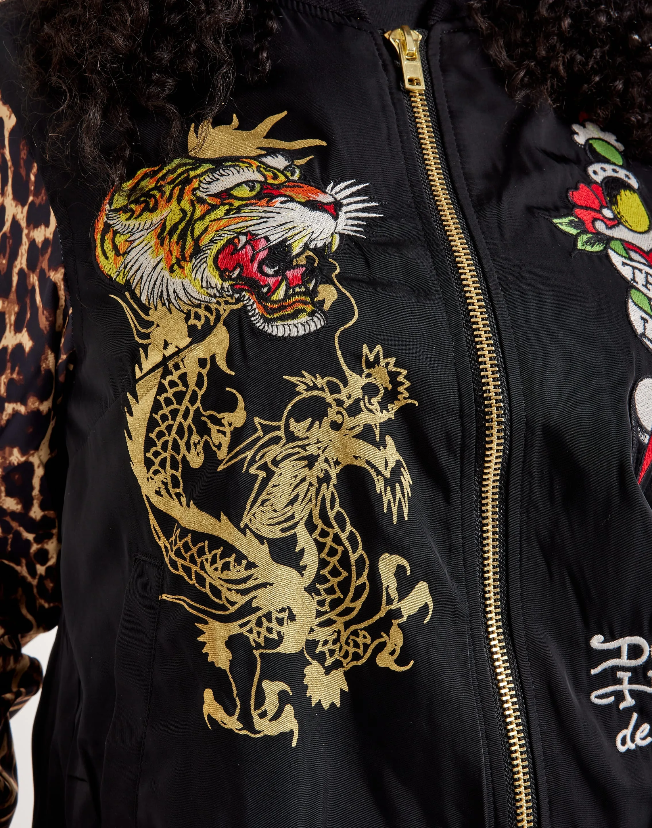 Ed Hardy Leopard Varsity Jacket