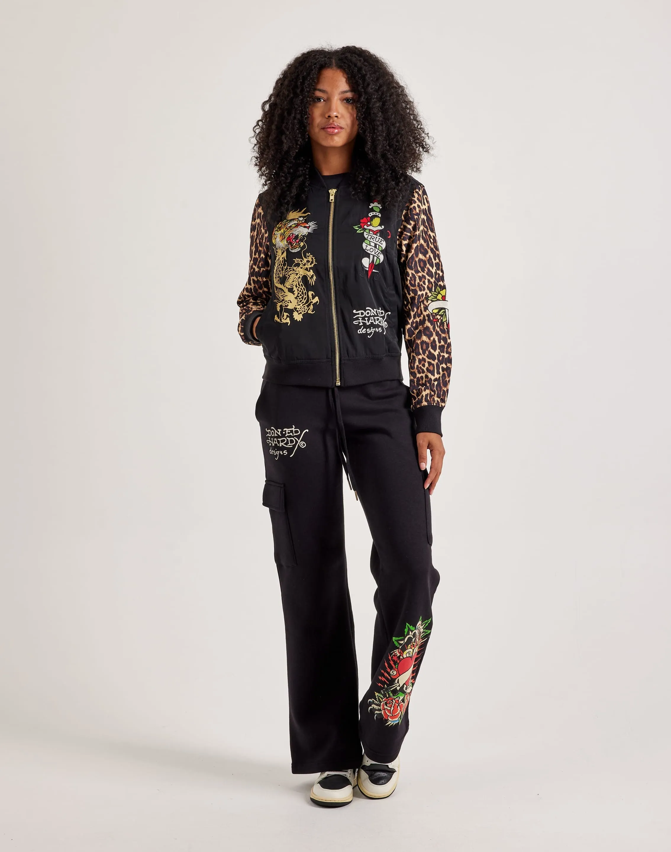 Ed Hardy Leopard Varsity Jacket