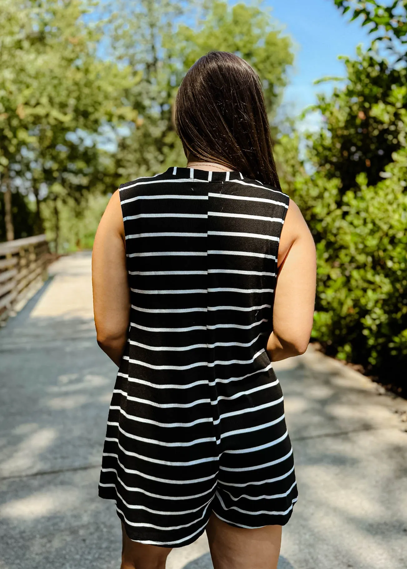 Elaine Striped Romper