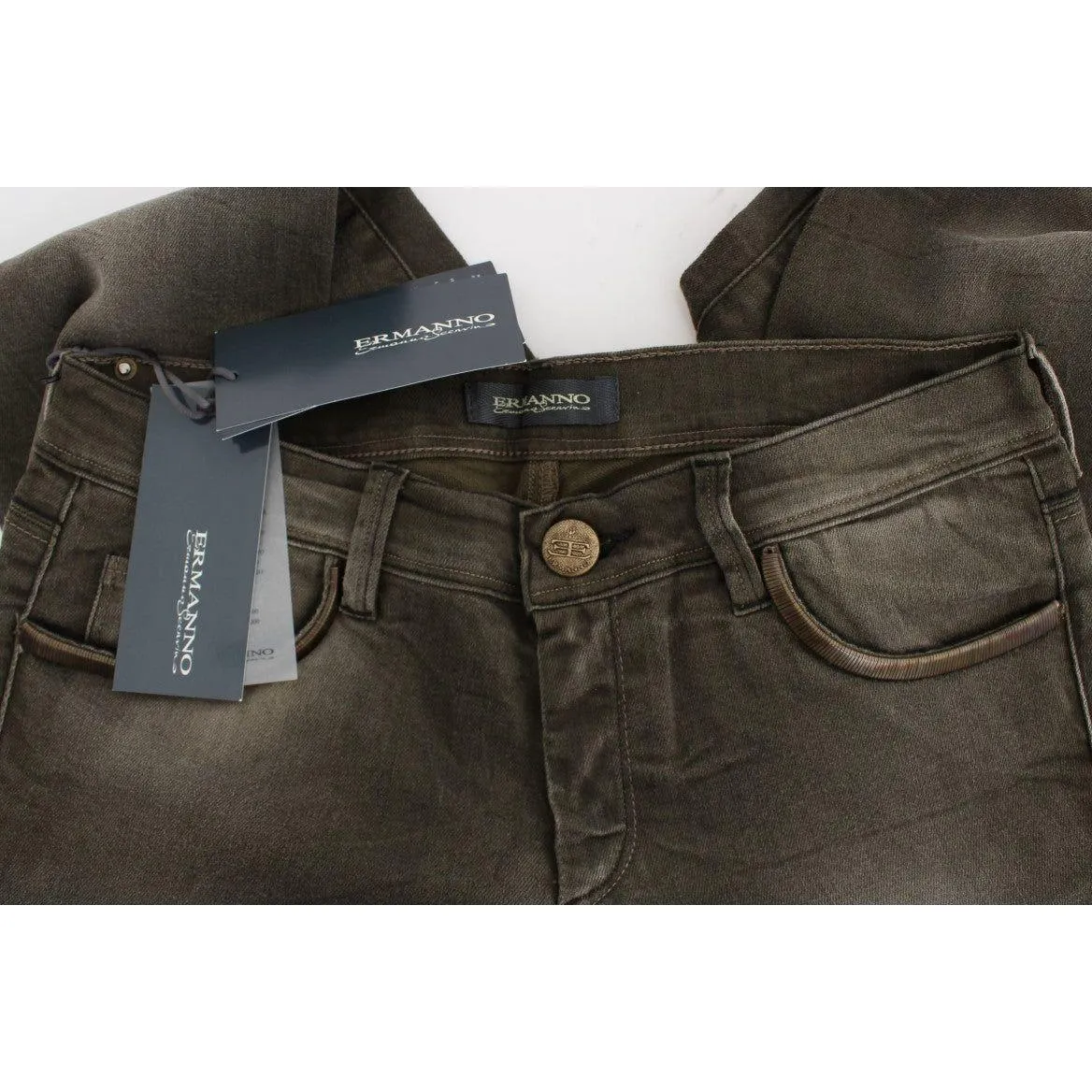 Ermanno Scervino Chic Gray Slim Fit Italian Denim