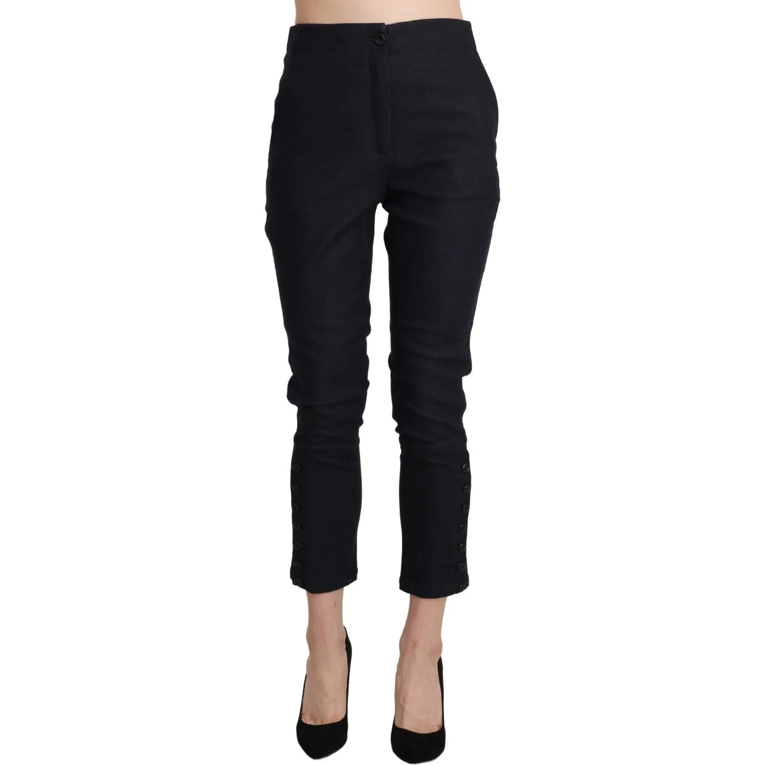 Ermanno Scervino Chic High Waist Cropped Capri Pants