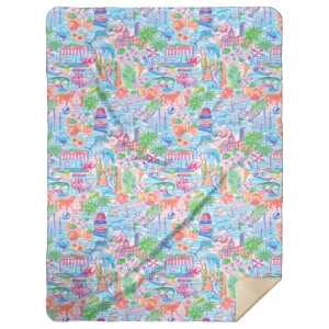 Florida (South) Plush Throw Blanket 60x80