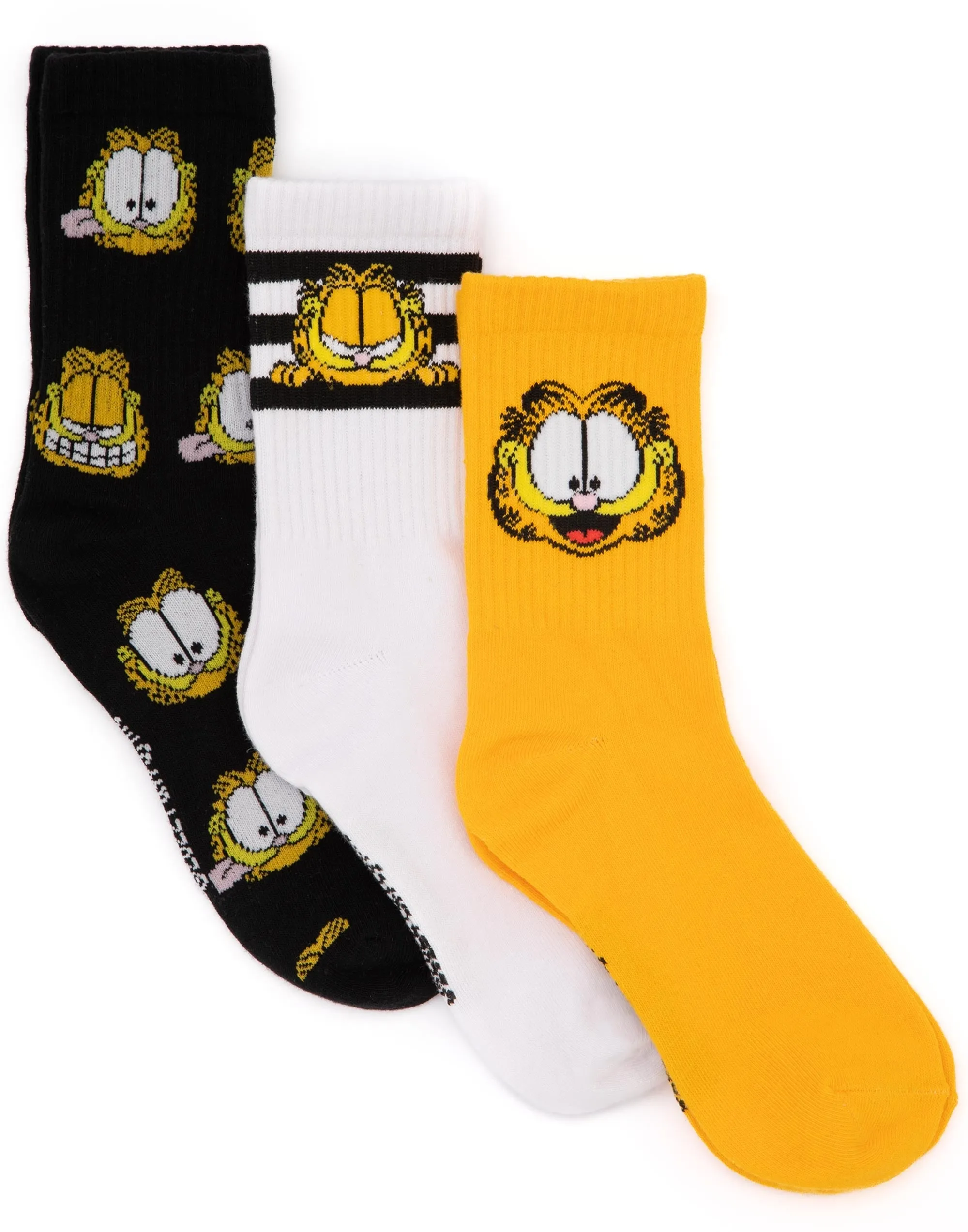 Garfield Garfield Unisex Orange Calf Socks Set of 3