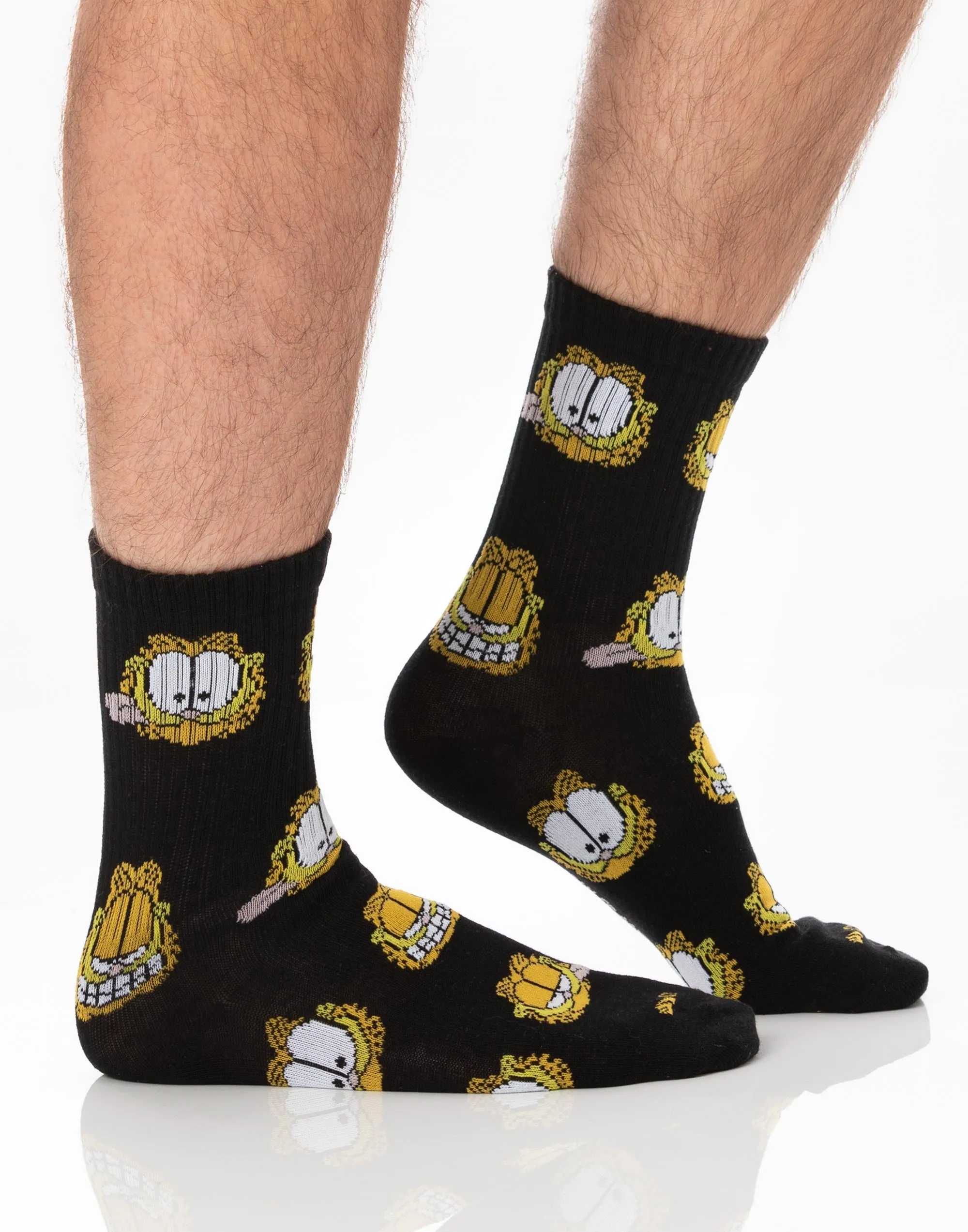 Garfield Garfield Unisex Orange Calf Socks Set of 3