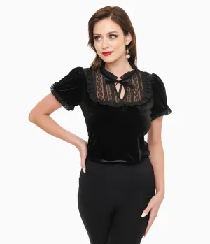 Hell Bunny Black Mourning Top