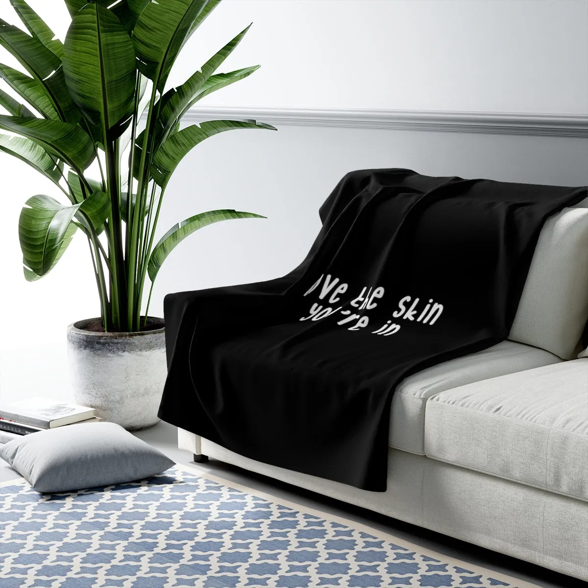 IAC  Home & Livings- Blankets / Sherpa Fleece Blanket / Love the skin i_m in black