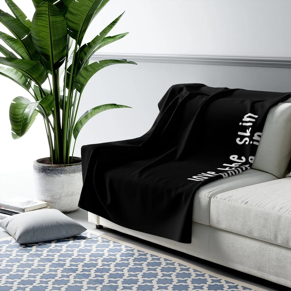 IAC  Home & Livings- Blankets / Sherpa Fleece Blanket / Love the skin i_m in black