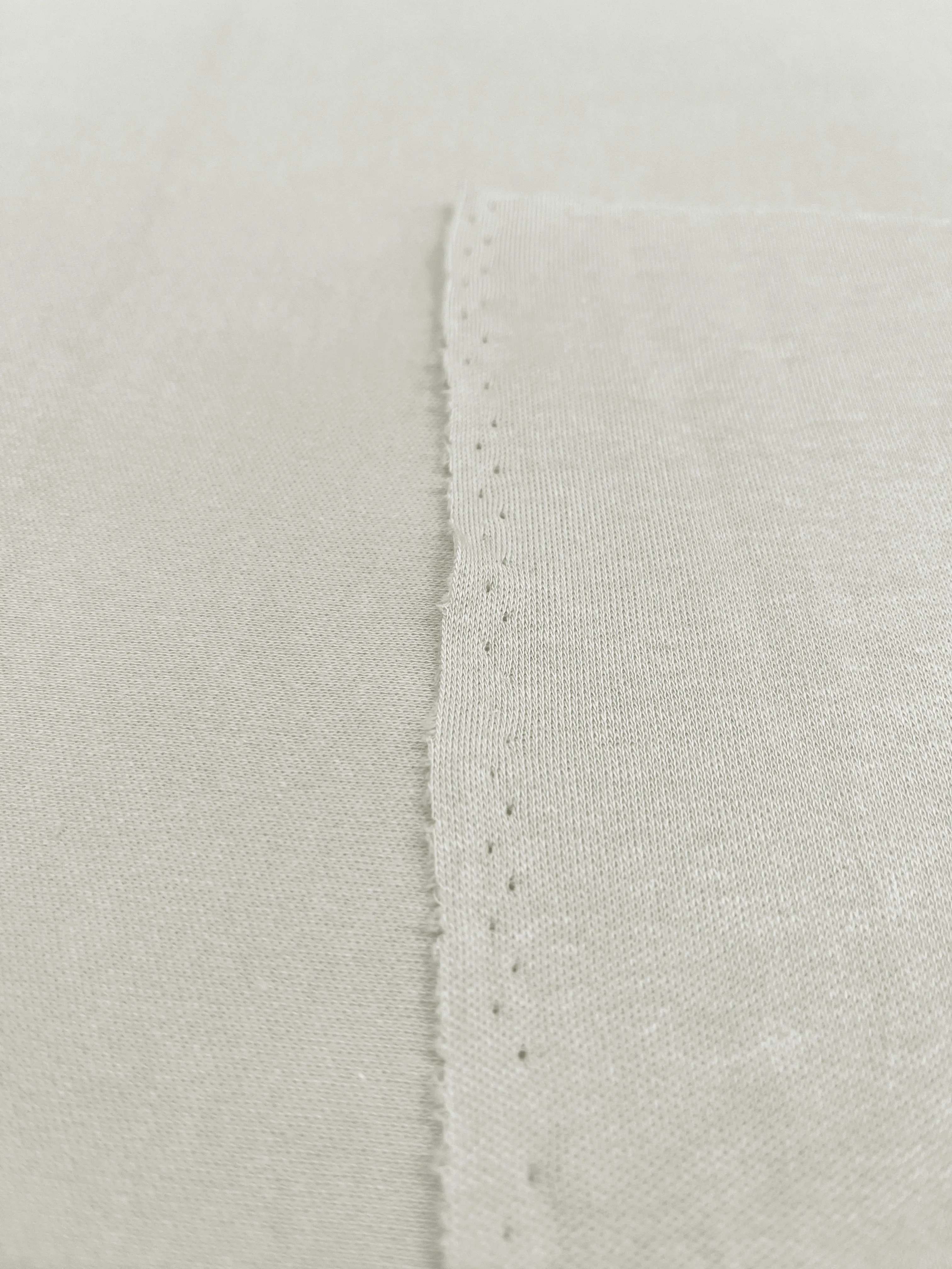 Ivory Cotton Interlock Fabric